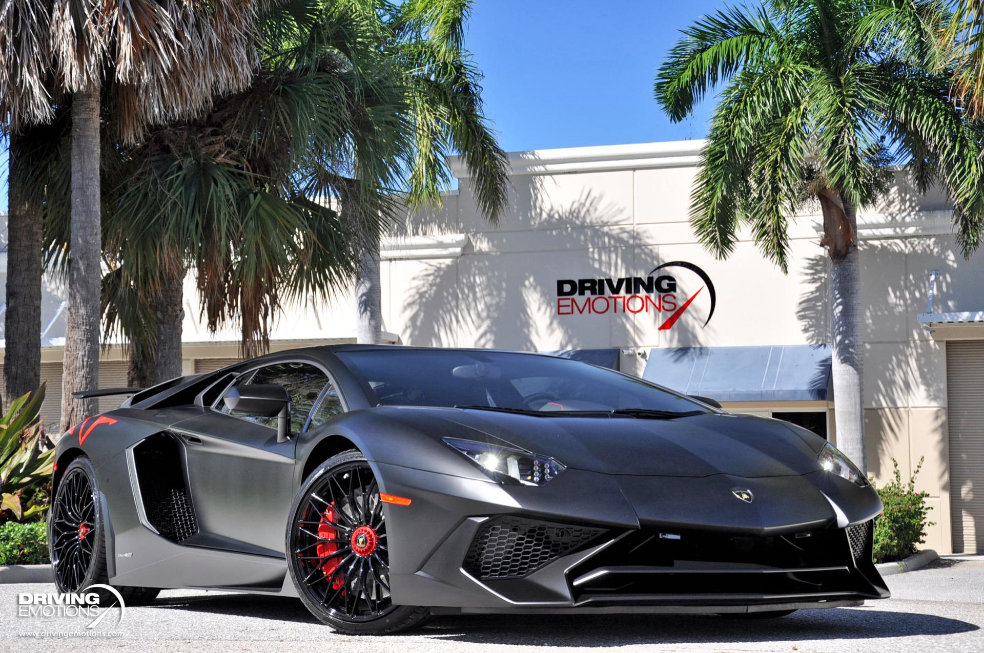 Used 2016 Lamborghini Aventador SV LP750-4 Super Veloce LP 750-4 SV NERO NEMESIS! CARBON FIBER! RARE!! | Lake Park, FL