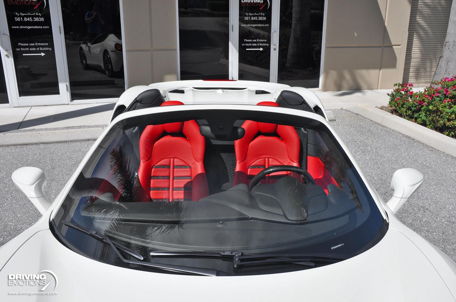 Used 2017 Ferrari 488 Spider WHITE/RED! LOADED! LOW MILES! COLLECTOR!! | Lake Park, FL
