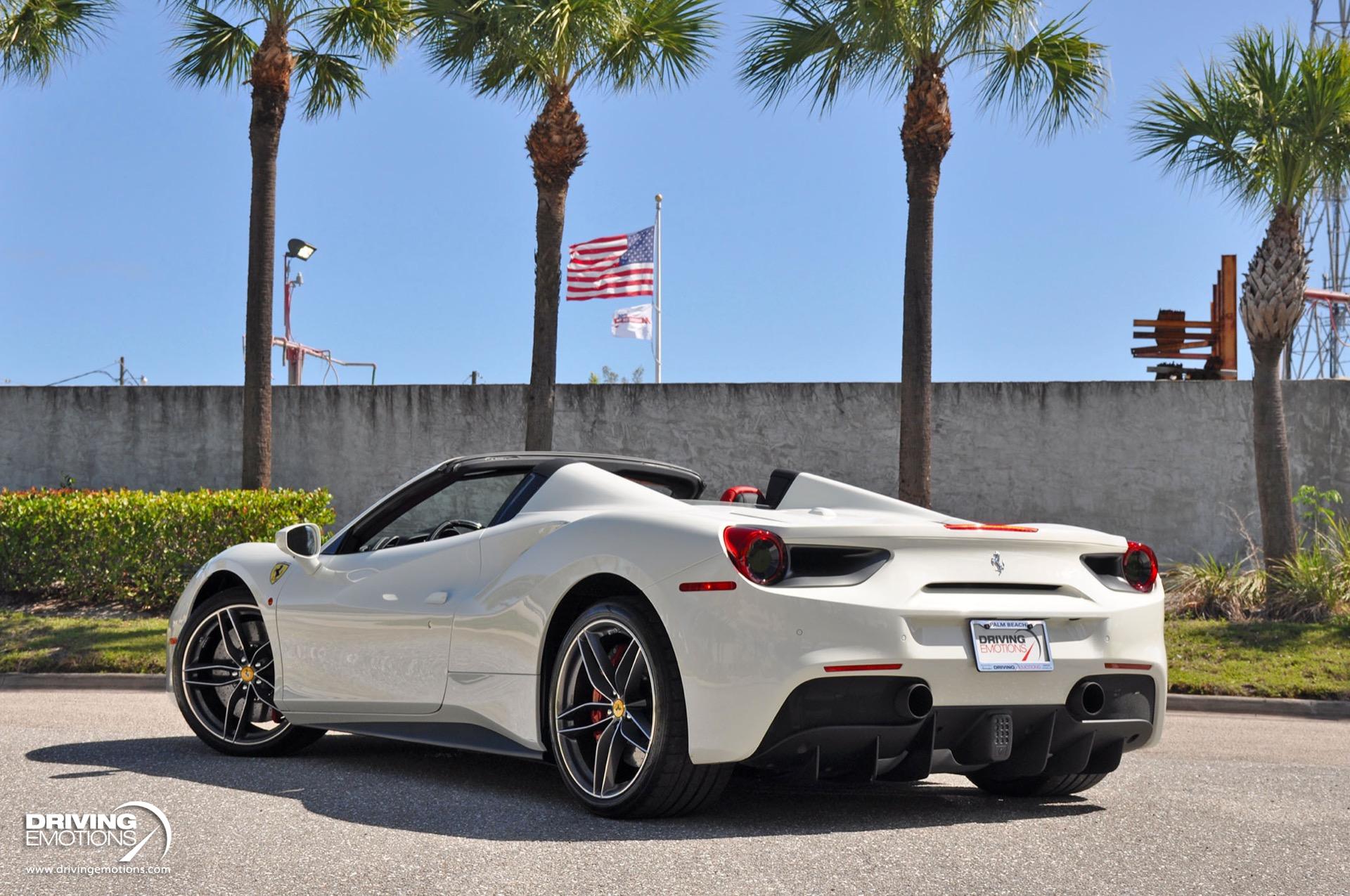 Used 2017 Ferrari 488 Spider WHITE/RED! LOADED! LOW MILES! COLLECTOR!! | Lake Park, FL
