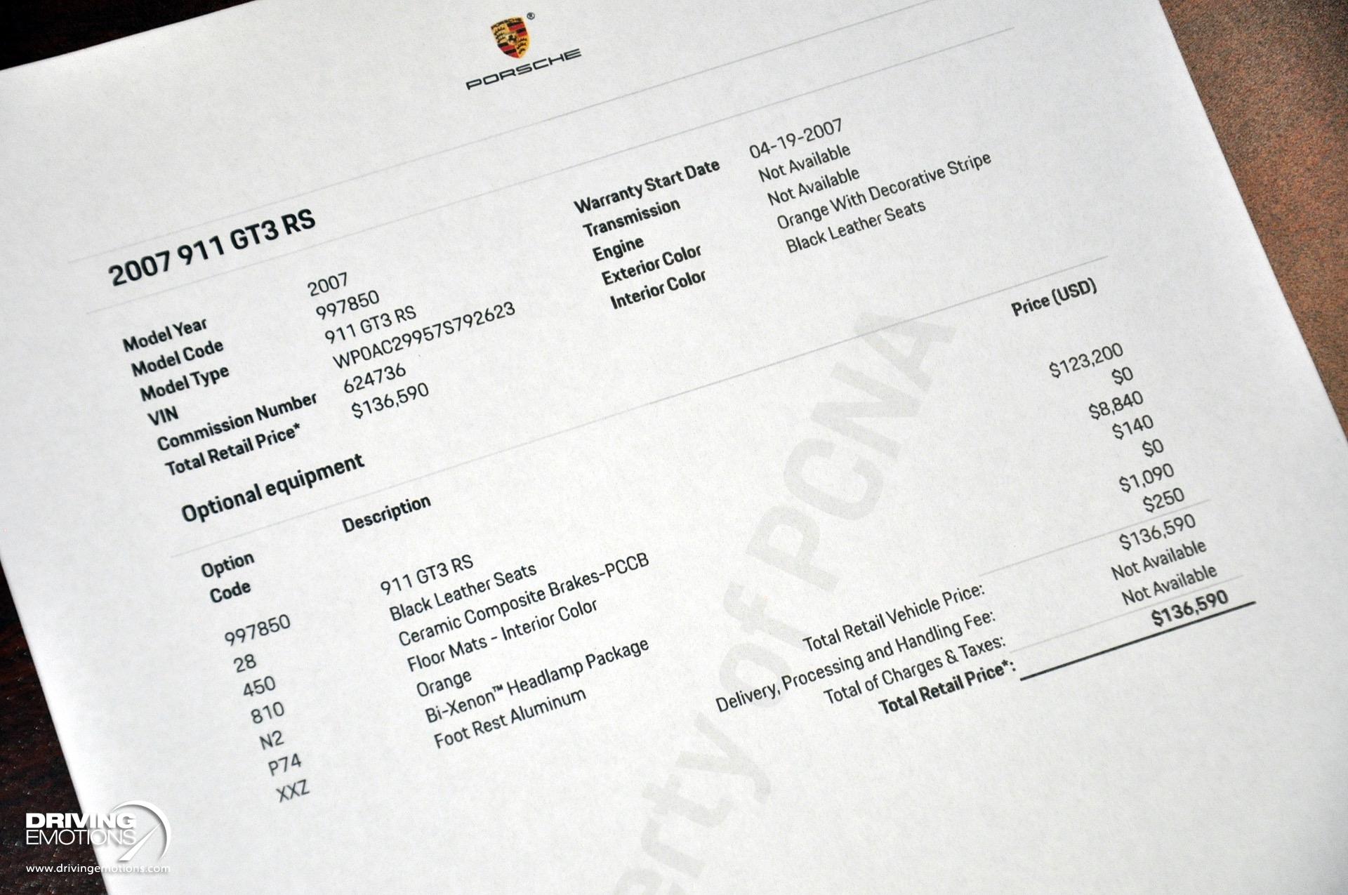 Used 2007 Porsche 911 GT3 RS GT3RS CERAMIC BRAKES! COLLECTOR! RARE!! | St. Petersburg, FL