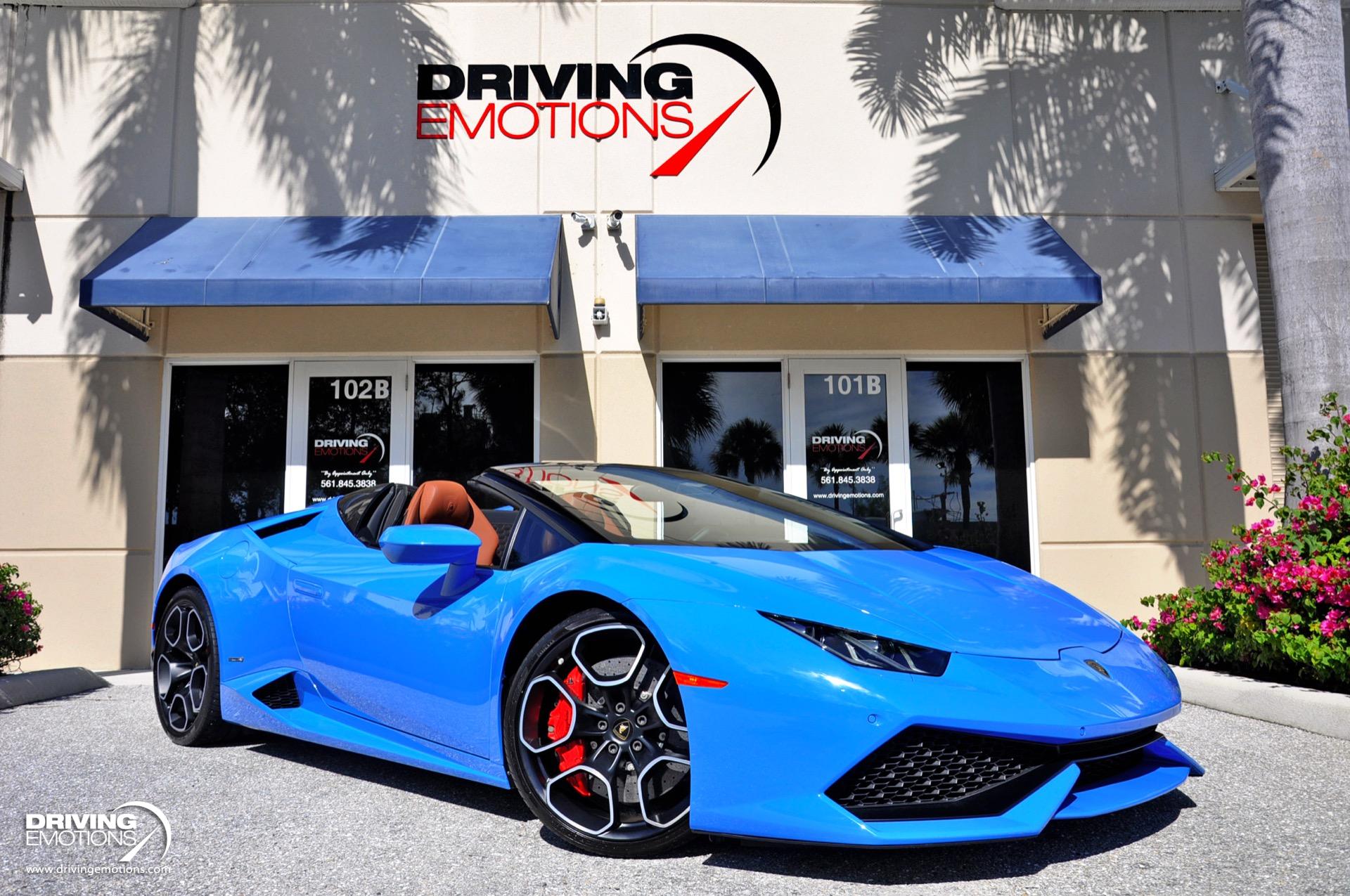 Used 2016 Lamborghini Huracan LP610-4 Spyder AD PERSONAM BLUE LE MANS PAINT! FRONT LIFT! RARE COLOR!! | Lake Park, FL