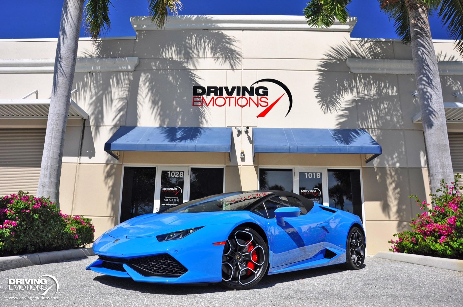 Used 2016 Lamborghini Huracan LP610-4 Spyder AD PERSONAM BLUE LE MANS PAINT! FRONT LIFT! RARE COLOR!! | Lake Park, FL