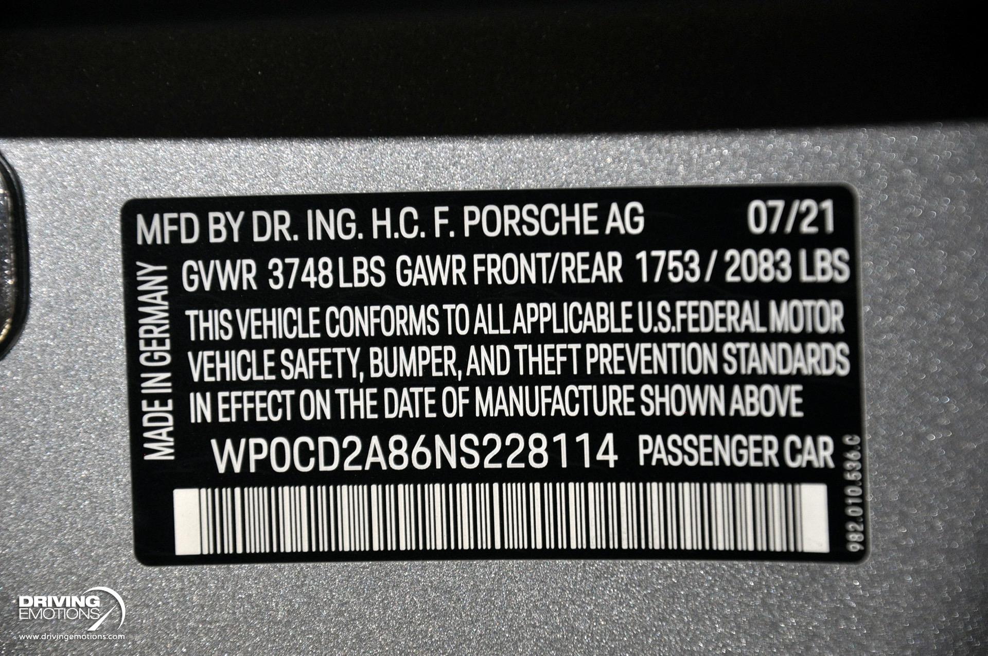 Used 2022 Porsche Boxster 25 Years! Number 416 of 1250 Built! 6-Speed Manual! RARE!! | St. Petersburg, FL